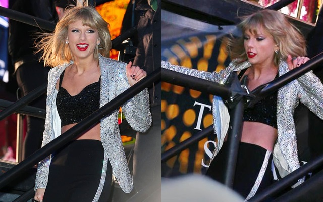 ¡Taylor Swift se cae en el escenario!