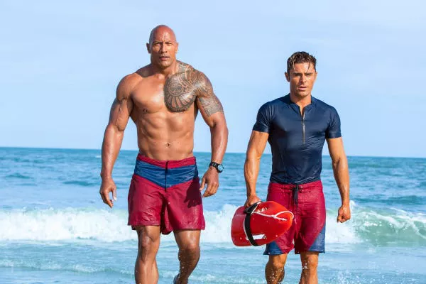 Dwayne Johnson and Zac Efron in 'Baywatch.' Paramount Pictures