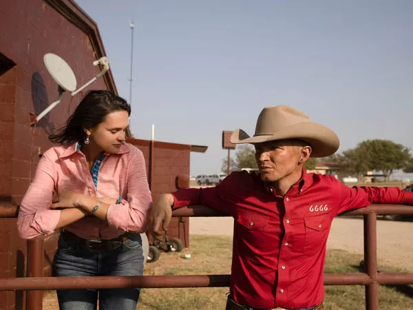 6666 ranch workers Emily and Jimmy in 'Yellowstone.'