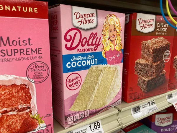 Dolly Parton cake mix.