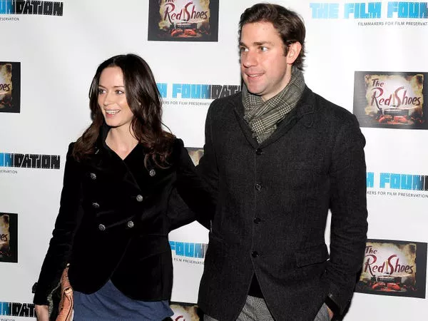 Emily Blunt y John Krasinski en una proyección de película en 2009.