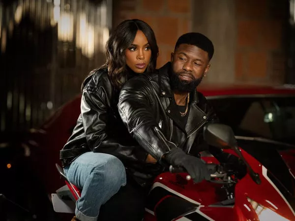 Kelly Rowland and Trevante Rhodes in 'Tyler Perry's Mea Culpa.'