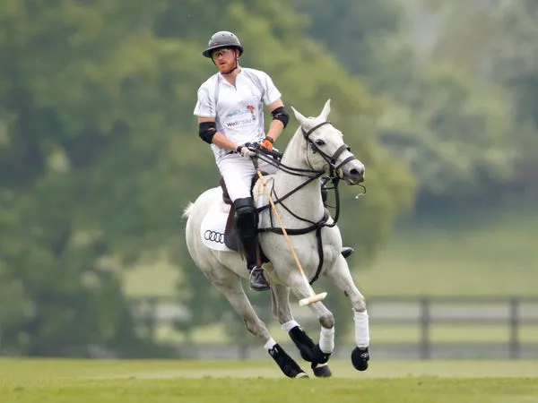 El Príncipe Harry participando en el Audi Polo Challenge en 2017