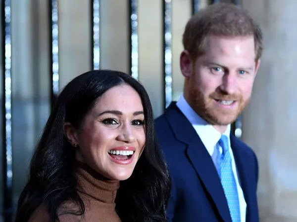 Príncipe Harry y Meghan Markle en enero de 2020