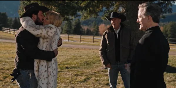 Beth (Kelly Reilly) y Rip (Cole Hauser) en 'Yellowstone' temporada cuatro, episodio 10.