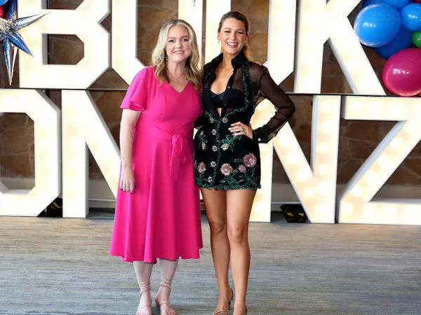 Colleen Hoover and Blake Lively at Book Bonanza in June 2024.