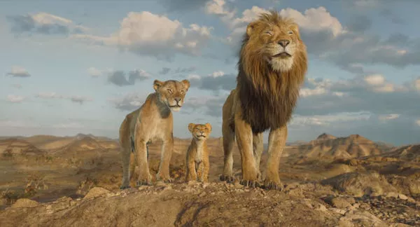 Afia, joven Mufasa y Masego en 'Mufasa: El Rey León.'