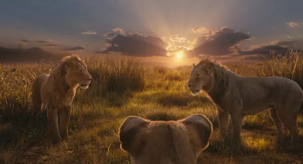 Mufasa, Eshe y Taka en 'Mufasa: El Rey León.'