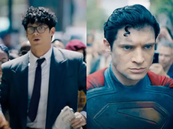 David Corenswet como Clark Kent y Superman.