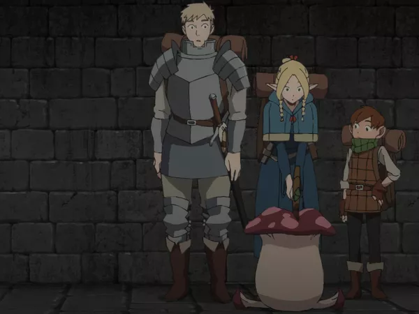 Laois, Marcille, and Chilchuk in 'Delicious in Dungeon.' Studio Trigger/Netflix