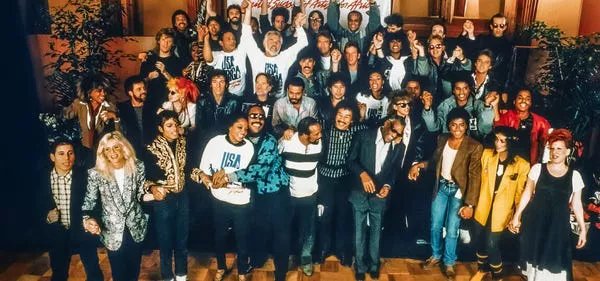 The legendary musicians involved in 'We Are The World.' Netflix