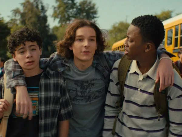 Raphael Alejandro, Mason Thames, and Ramon Reed in 'Incoming.' Netflix