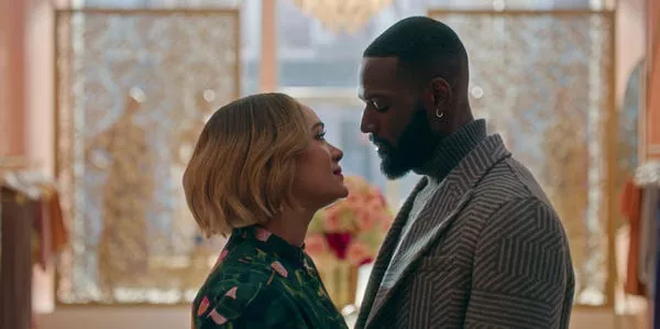 Grace Byers and Kofi Siriboe in season three of 'Harlem.' 