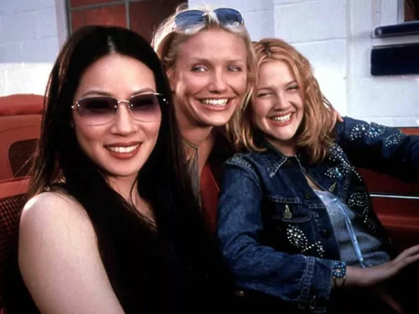 Lucy Liu as Alex Munday, Cameron Diaz as Natalie Cook, and Drew Barrymore as Dylan Sanders in 'Charlie's Angels.'