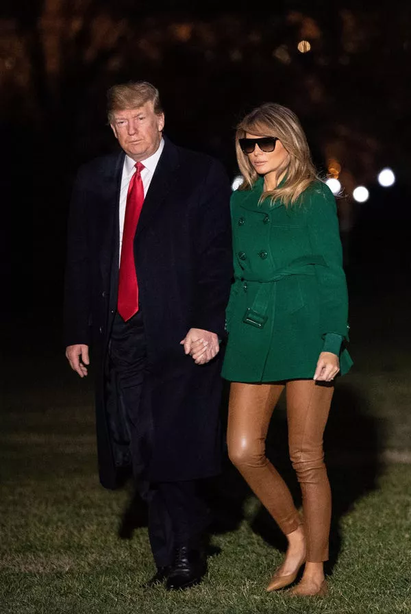 Donald y Melania Trump en diciembre de 2018