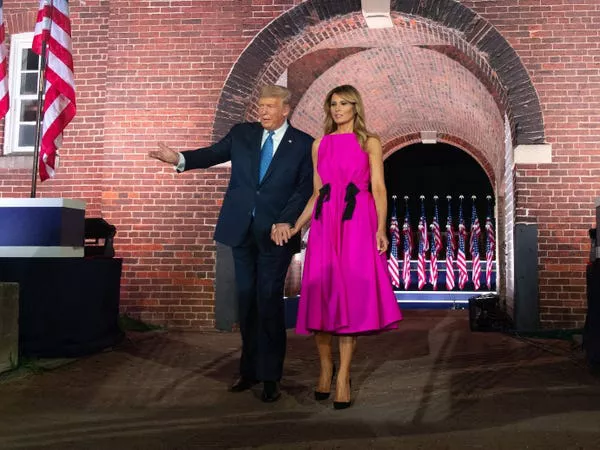 Donald y Melania Trump en agosto de 2020