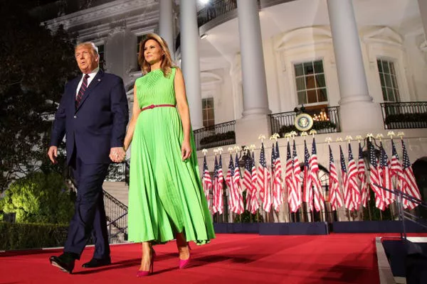 Donald y Melania Trump en agosto de 2020