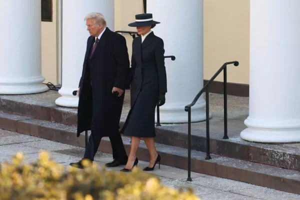 Melania Trump y Donald Trump en el Día de la Inauguración 2025