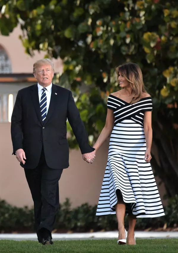 Donald y Melania Trump en Mar-a-Lago en abril de 2018