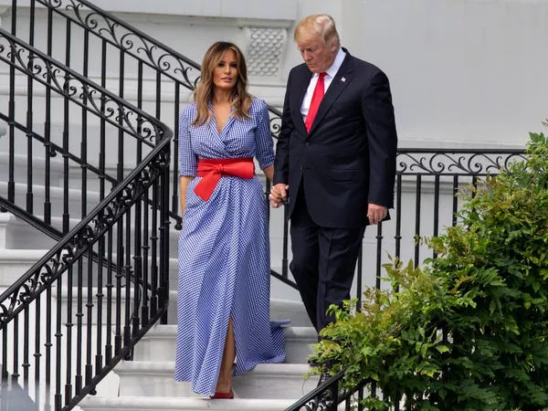 Melania y Donald Trump en julio de 2018