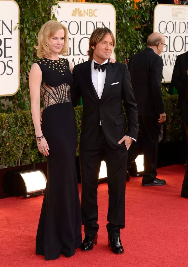 Nicole Kidman y Keith Urban llegaron a los 70º Premios Anuales de los Globos de Oro el 13 de enero de 2013.