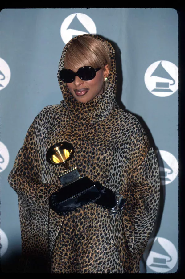 Mary J Blige at the 1996 Grammy Awards.