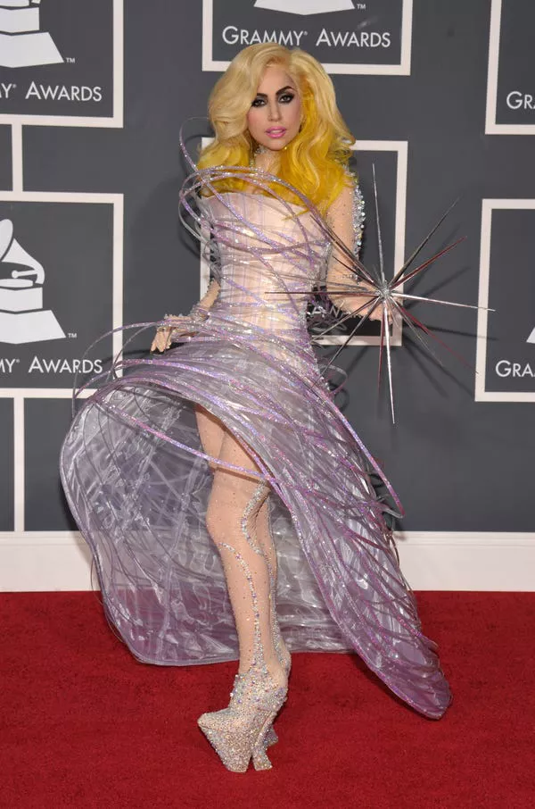 Lady Gaga at the 52nd Grammy Awards on January 31, 2010.