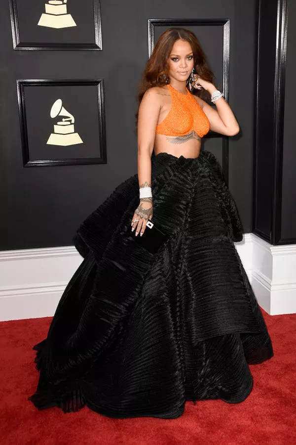 Rihanna at the 59th Grammy Awards on February 12, 2017.