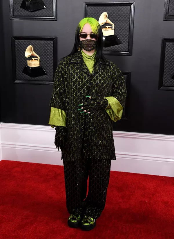 Billie Eilish at the 2020 Grammys on January 26, 2020.