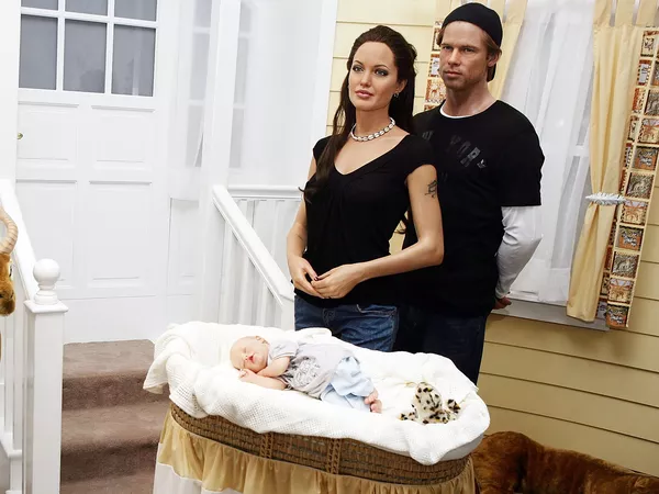 In July, Madame Tussauds unveiled a wax figure of the couple and baby Shiloh.