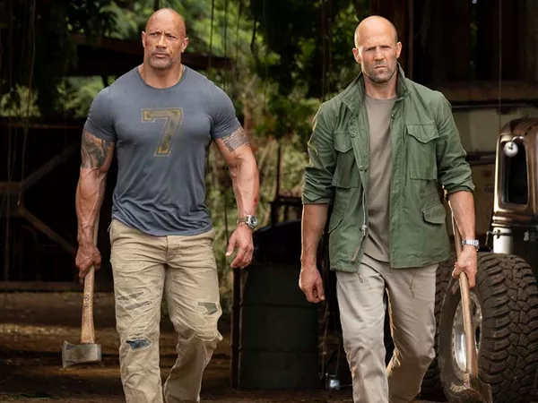 Johnson y Statham en 'Fast & Furious Presents: Hobbs & Shaw'.