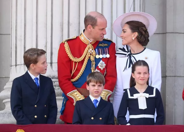 Prince William, Kate Middleton, Prince George, Prince Louis, and Princess Charlotte attend Trooping the Colour 2024