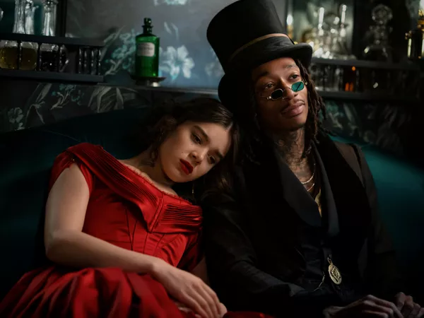 Hailee Steinfeld and Wiz Khalifa in 'Dickinson.'