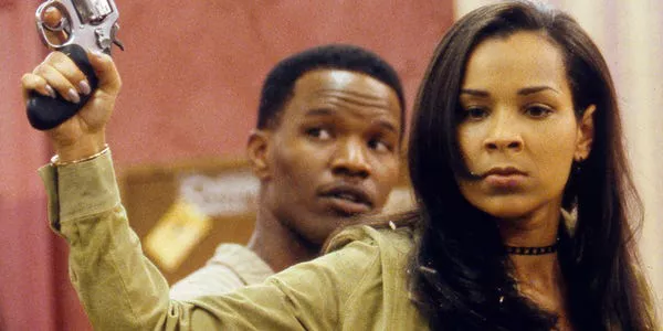 Jamie Foxx and LisaRaye in 'The Players Club' New Line Cinema