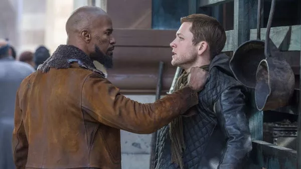 Jamie Foxx and Taron Egerton in 'Robin Hood.' Larry Horricks / Lionsgate