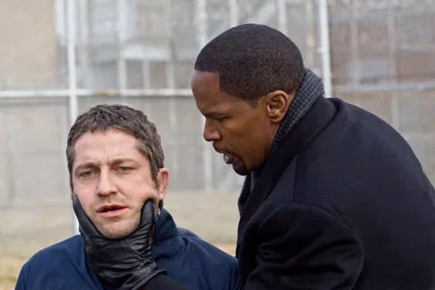 Jamie Foxx acts alongside Gerard Butler in 'Law Abiding Citizen.' Overture Films