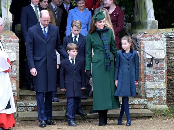 El Príncipe William, Kate Middleton y sus hijos en diciembre de 2024. Jordan Peck/Getty Images