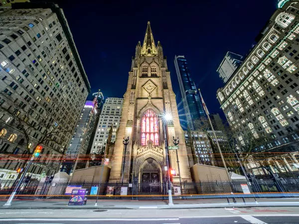 People in New York City would celebrate the new year by listening to the bells at Trinity Church. Roy Rochlin/Contributor/Getty Images