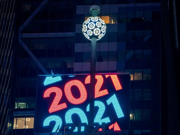 In 2020, no crowds were present to watch the ball drop. COREY SIPKIN/Contributor/AFP via Getty Images