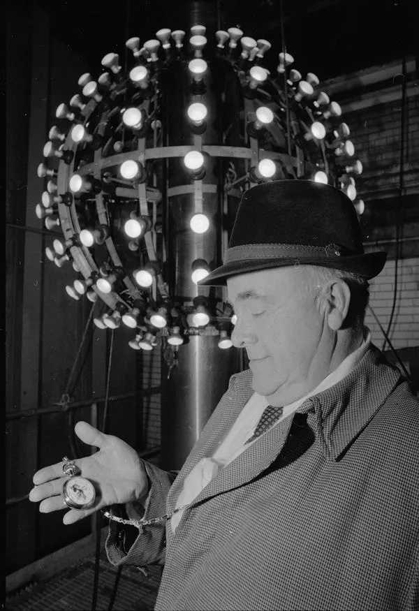 The aluminum Times Square ball was used from 1955 until 1980. David Handschuh/AP Photo