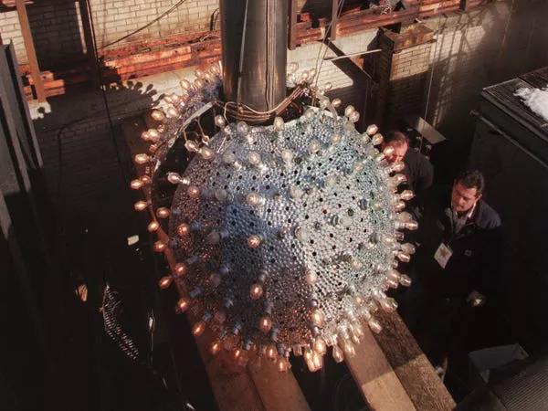 The "I Love New York" campaign ended after 1988 and the ball returned to its traditional state. Bebeto Matthews/AP Photo