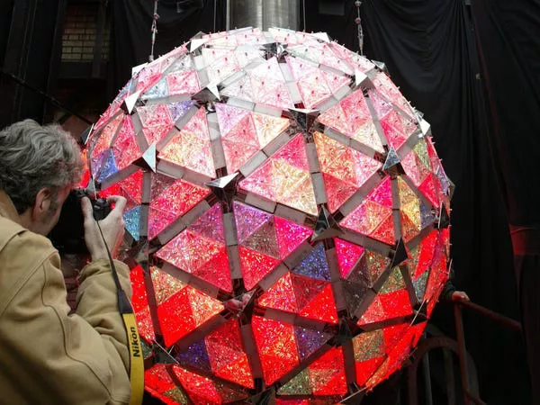 The Centennial Ball featured more than 9,500 LEDs. Curtis Means/Contributor/NBC Newswire/NBCUniversal via Getty Images