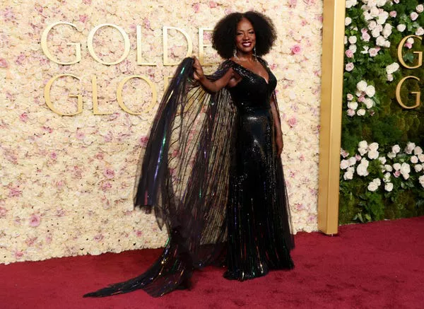 Viola Davis attends the 2025 Golden Globe Awards.