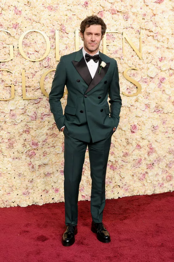 Adam Brody attends the 2025 Golden Globe Awards.