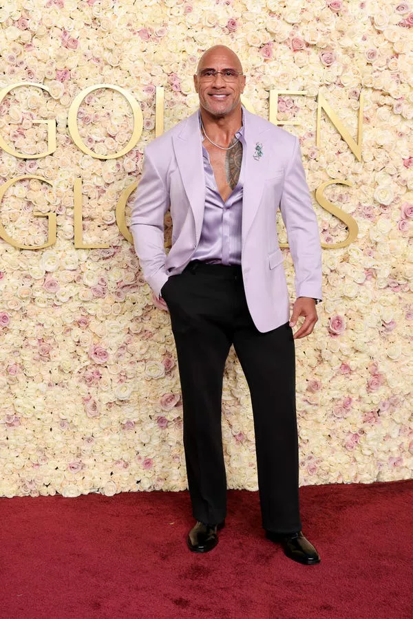 Dwayne Johnson attends the 2025 Golden Globe Awards.