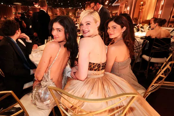 Kylie Jenner, Elle Fanning y Monica Barbaro en los Golden Globes 2025