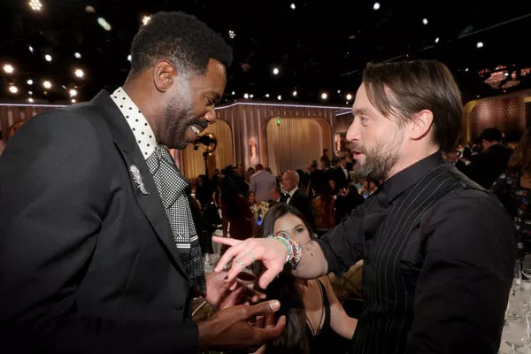 Colman Domingo y Kieran Culkin en los Golden Globes 2025