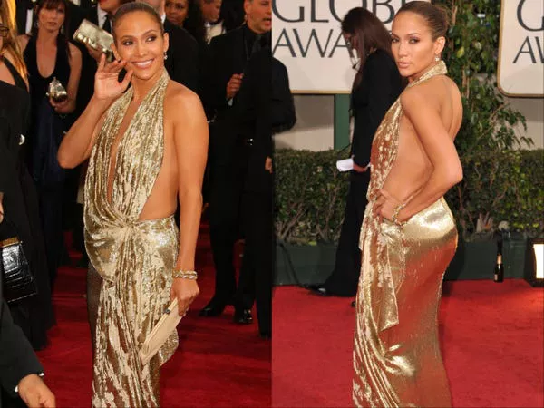 Jennifer Lopez asiste a los Golden Globe Awards de 2009.