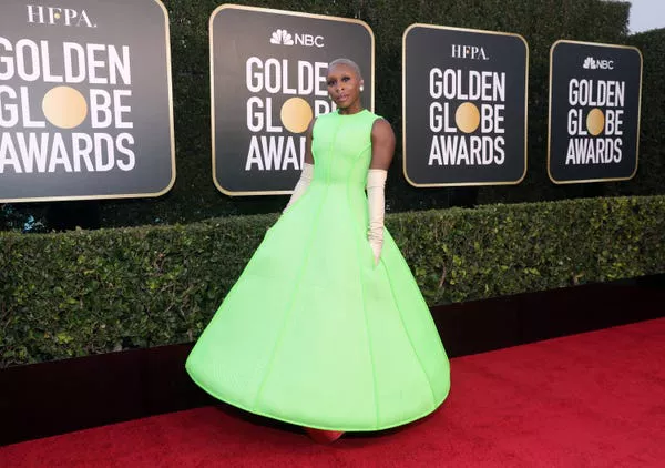 Cynthia Erivo asiste a los Golden Globe Awards de 2021.