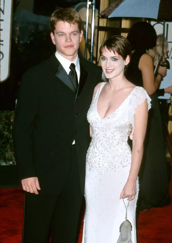 Winona Ryder y Matt Damon en 2000